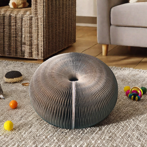 Griffoir interactif pliable pour chat en carton ondulé, type orgue magique, avec clochette et accessoires, directement de l'usine - Product Image 5