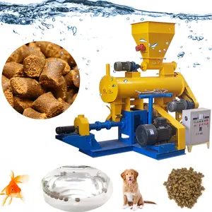 Dry Wet Type Fish Feed Pellet Machine Pet Dog Cat Floating Fish Feed Extruding Machine For Animal Feed