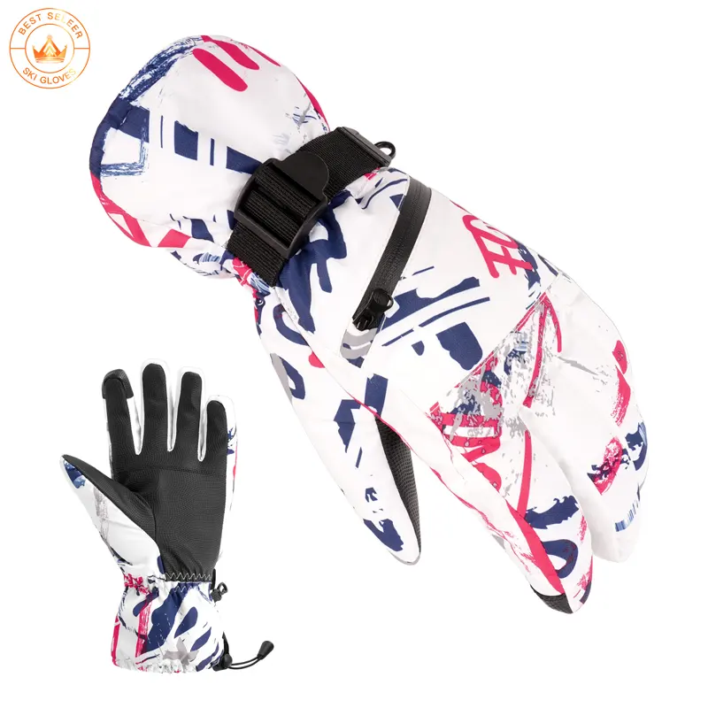 Gutshyelove Protection Skiing Motorcycle Waterproof Snowboard FIVE Finger Ski Gloves Mittens Winter Touchscreen Ski Gloves Women