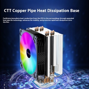 Sáng Hiệu Quả Đèn CPU <span class=keywords><strong>Cooler</strong></span> Cho 1155/1156/775 Máy Tính Để Bàn Máy Tính Bóng Mang Hỗ Trợ Đồng Tản Nhiệt Máy Tính Tương Thích - Product Image 2