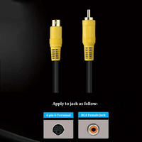 Câble de connexion vidéo RCA en cuivre pur vers S-Video 4 broches pour carte graphique, câble d'échographie couleur à ultrasons B, ligne de raccordement