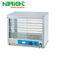 Vitrine chauffante commerciale en acier inoxydable pour pizzas et plats chauds, électrique/gaz, pour snacks