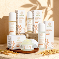 Kit de Soins Visage au Riz Fermenté Éclaircissant et Hydratant : Nettoyant, Tonique, Sérum, Crème à la Niacinamide et Acide Hyaluronique