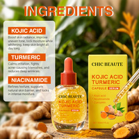 CHIC BEAUTE Nouvelle Arrivée Sérum en Capsules à l'Acide Kojique et au Curcuma Anti-Acné Nourrissant Hydratant pour le Visage Anti-Taches Brunes