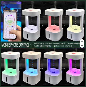 Nouveaux produits, 7 couleurs, lumière nocturne à LED changeante, brume fraîche, gros gouttelettes d'eau, <span class=keywords><strong>anti</strong></span>-gravité, humidificateur ultrasonique USB, aromathérapie - Product Image 3
