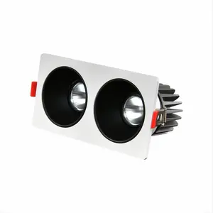 WeiYe Lampu Sorot Bawah LED 9X2W Kualitas Baik, Lampu Downlight Tersembunyi Kepala Ganda Dalam Antigalre Dalam