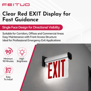 โรงงาน FEITUO ผู้ผลิต OEM ไฟฉุกเฉินแบบถอดได้ รุ่นใหม่ ทำจากอะลูมิเนียม พร้อมไฟแสดงสถานะ <span class=keywords><strong>4</strong></span> จุด ใช้แบตเตอรี่ <span class=keywords><strong>Ni</strong></span>-MH <span class=keywords><strong>8V</strong></span> สำหรับป้ายทางออกฉุกเฉิน - Product Image 2