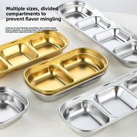 Plat carré en acier inoxydable 304 pour sauces et condiments, idéal pour restaurants, hot pot, barbecue et usage domestique