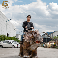 Voiture électrique de dinosaure de promenade de dinosaure Animatronic de parc animalier extérieur de JNKY-18 pour le divertissement d'enfants
