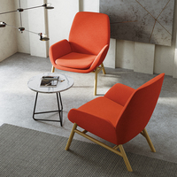 Canapé paresseux en tissu de luxe à lumière rouge dossier de chaise de bureau unique expérience assise confortable meubles de chaise de loisirs