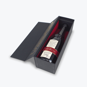 Biểu tượng tùy chỉnh duy nhất các tông vận chuyển hộp miếng bọt biển cho Whisky rượu vang đỏ chai thanh lịch màu đen giấy Quà Tặng Chai bao bì cho - Product Image 1