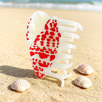 Pince à cheveux tendance en acétate en forme de mini coquillage, antidérapante, style vintage, accessoires de mode pour femmes et filles, cadeau nautique pour les vacances d'été