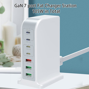 Station <span class=keywords><strong>de</strong></span> charge multiport 105W Super Fast Charging 4C3A US EU UK AU pour ordinateur portable/<span class=keywords><strong>Apple</strong></span>/iPhone16/15/14/Android - Product Image 2