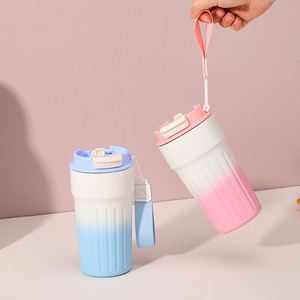 Taza de Café Portátil de Acero Inoxidable con Aislamiento al Vacío, Termo con Tapa y Cordón - Regalo Empresarial para Uso en Exteriores - Product Image 2