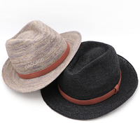 Chapeau Fedora en paille de raphia à large bord style western, chapeau d'été, vente en gros, design à franges personnalisé