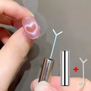 2/3Pcs Love-Heart Iron <b>Sheet</b>+Nail Magent Set Y-shape Love Cat Eye <b>Magnetic</b> Stick Suitable for DIY Gel Polishing <b>Magnetic</b> Tools T - Product Image 1