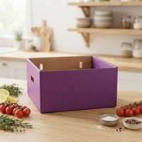 Boîte d'emballage auto-érectrice en carton ondulé personnalisée et imprimée pour fruits et légumes, avec partition pour la pastèque, gaufrage inclus