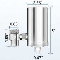 Grifo de Cocina de Acero Inoxidable con Filtro Marca Bruotel, Elimina Cloro, Plomo, Sedimentos y Mal Sabor, Caudal de 2.2 GPM