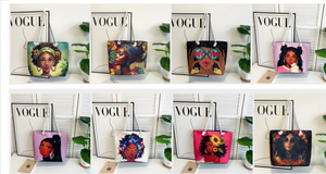 Bolso de Hombro de Lona Estampado de Gran Capacidad para Mujer con Cierre de Cremallera, Bolso de Mano Transfronterizo y Bolso de Compras D-012 - Product Image 2