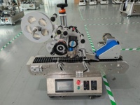 Machine d'étiquetage horizontale automatique de type table, intelligente, à grande vitesse, pour bouteilles rondes, contenants et stylos