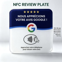 Carte NFC Google en français, carte NFC personnalisée, carte de revue en acrylique