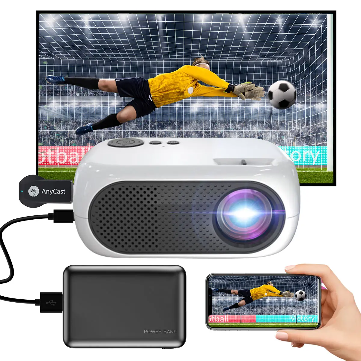 Cep telefonu projektörler ve sunum ekipmanları WiFi Video Proyector Led Pico ev sineması Beamer taşınabilir Mini projektör 4K