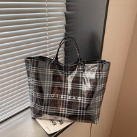 Sac fourre-tout tendance et stylé pour femme, hiver 2025, nouveau sac à main simple à carreaux, léger et grande capacité