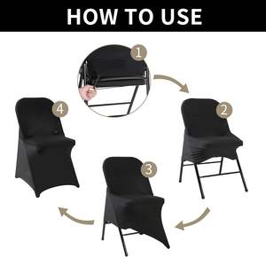 ปลอกคลุมเก้าอี้งานเลี้ยงแบบยืดได้สีขาวสำหรับงานแต่งงาน ปลอกคลุมเก้าอี้พับได้สำหรับงานอีเว้นท์จาก Reador Wholesale - Product Image 4