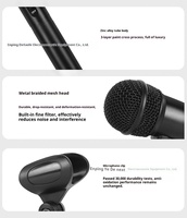 Microphone de batterie professionnel T-DRUM7 pour enregistrement avec haut-parleur de qualité sonore filaire