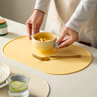 Napperon en silicone pour table à manger restaurants Tapis de table coloré en silicone de qualité alimentaire