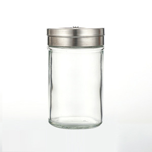 Condimento de cocina Sal y pimienta transparente 80ml y 120ml Botella de especias de vidrio con tapa de acero inoxidable - Product Image 6