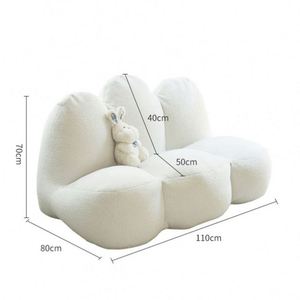 Juego combinado de sofás en polvo, estilo de Color crema, sofá doble perezoso moderno, <span class=keywords><strong>cine</strong></span>, jardín, apartamento, sala de estar, sofá cama - Product Image 6