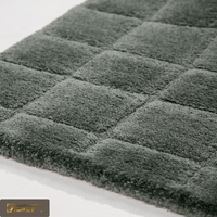 Tapis shaggy de luxe LandScopeTech, 25 mm de hauteur de poils, vert forêt, moelleux, écologique, haute densité, Wilton de Belgique, isolation acoustique