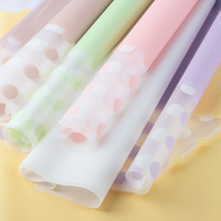 Vente en gros de papier d'emballage pour fleurs coréennes à pois Papier d'emballage pour bouquet de fleurs de haute qualité Fournitures de fleuriste Matériaux d'emballage