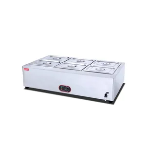 Comercial Hotel Buffet Restaurante Out Door Use todo o aço inoxidável Food Warmer Máquina Elétrica Bain Marie