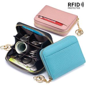 New Genuine Cowhide Short <b>Coin</b> <b>Purse</b>, Japanese and Korean Girl RFID Small <b>Purse</b>, Mini Multifunctional Wallet for Women - Product Image 2