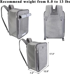 Yeni Gelen Lüks Çevre Dostu Taşınabilir Havayolu Onaylı Köpek Sırt Çantası Havalandırmalı Evcil Hayvan Yürüyüş Kamp Bisiklet Seyahat Çantası - Product Image 2