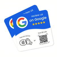 بطاقة أعمال من الأكريليك والبي في سي مع تقنية NFC، طباعة شعار مخصص، مقاومة للماء والطقس، شريحة NTAG213، تقنية RFID بتردد 13.56 ميجاهرتز للمطاعم/المقاهي/الفنادق/المحلات