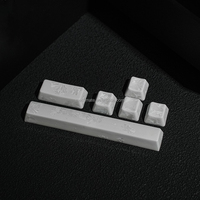 En stock, ensemble de touches en céramique avec glaçure blanche cristalline pour la barre d'espace, les touches fléchies, la touche entrée, clavier mécanique