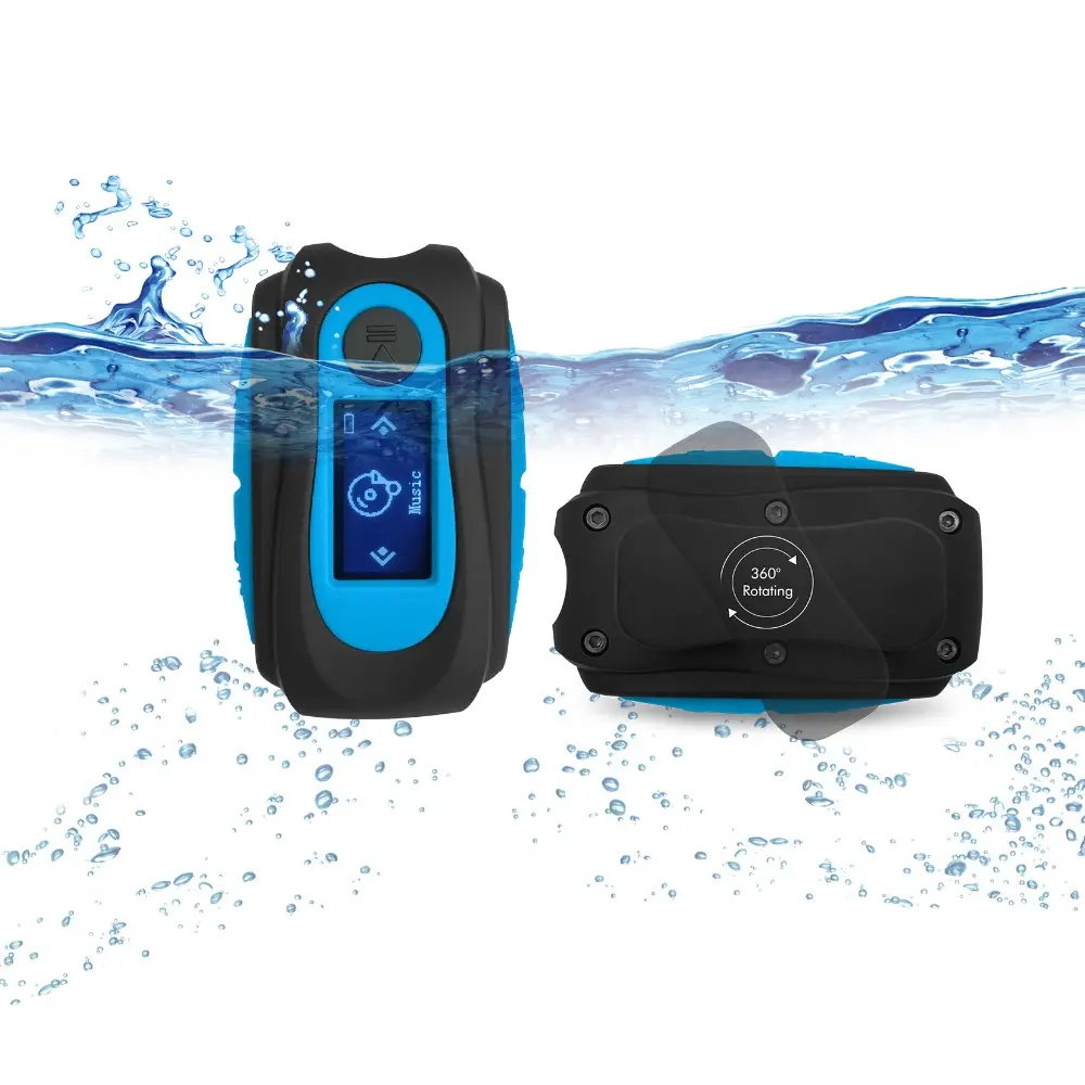 IPX8 Driver Sports Waterproof Swim Surfing Sports clip MP3 Player With Display