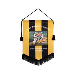 Wholesale Fast Delivery Custom Color Football Club Exchange Pennant Satin Characteristic Lightweight Flag Fan Travel Souvenirs - Product Image 1