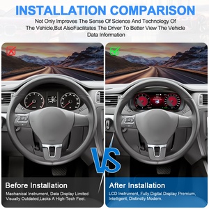 หน้าปัดดิจิตอล Navihua สำหรับรถยนต์ VW Jetta ปี 2011-2014 จอ LCD แสดงผลมาตรวัดความเร็ว รองรับ CarPlay - Product Image 2
