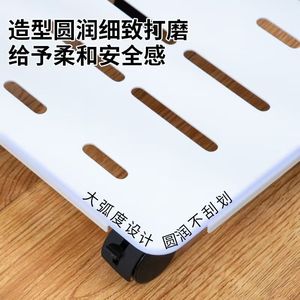 Base de pot de fleurs carrée en plastique, plateau portable avec roulettes pour support de plantes sur pied, blanc et noir - Product Image 4