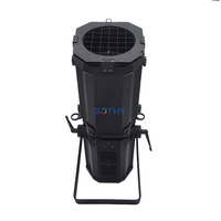 Projecteurs profilés LED à zoom automatique 200W, éclairage de scène ellipsoïdal avec contrôle DMX512, angle de faisceau 19-55°, blanc chaud 3500K