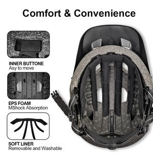 หมวกกันน็อคจักรยานเต็มใบสำหรับผู้ใหญ่หมวกกันน็อคจักรยานแบบเต็มจอ LED - Product Image 4