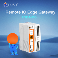 Gateway IoT Remoto Industrial PUSR MQTT 4G LTE Cat4 Celular Ethernet Extensor de E/S con Tarjeta SD y Caché Offline USR-M100-EAU/GL