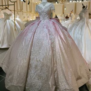 Robe de Quinceañera rose Lsml038, perles, Vestidos De 15 Anos, paillettes, robes <span class=keywords><strong>Instagram</strong></span>, appliques <span class=keywords><strong>en</strong></span> dentelle, robe de princesse Jancember - Product Image 5