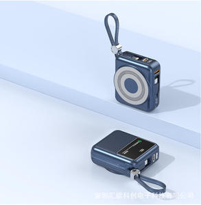Portable 2 in 1 Wireless <b>Charger</b> 10000mah Dual-Mode Power Bank with Built Wall Plug 20W Output Power for Travel - Product Image 2