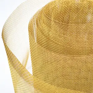 机织金属丝微膨胀金属网，工具零件用黄铜金属屏蔽织物无磁信号筛网