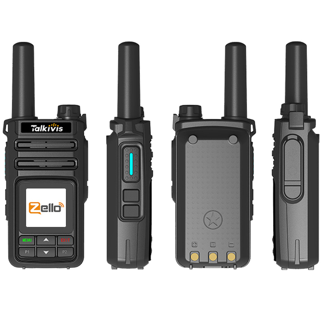 Professional Zello POC Android Walkie Talkie 4G Sim Card WiFi Network Cell Radio Long Range 100 Miles PTT Walkie Talkie TK-V8